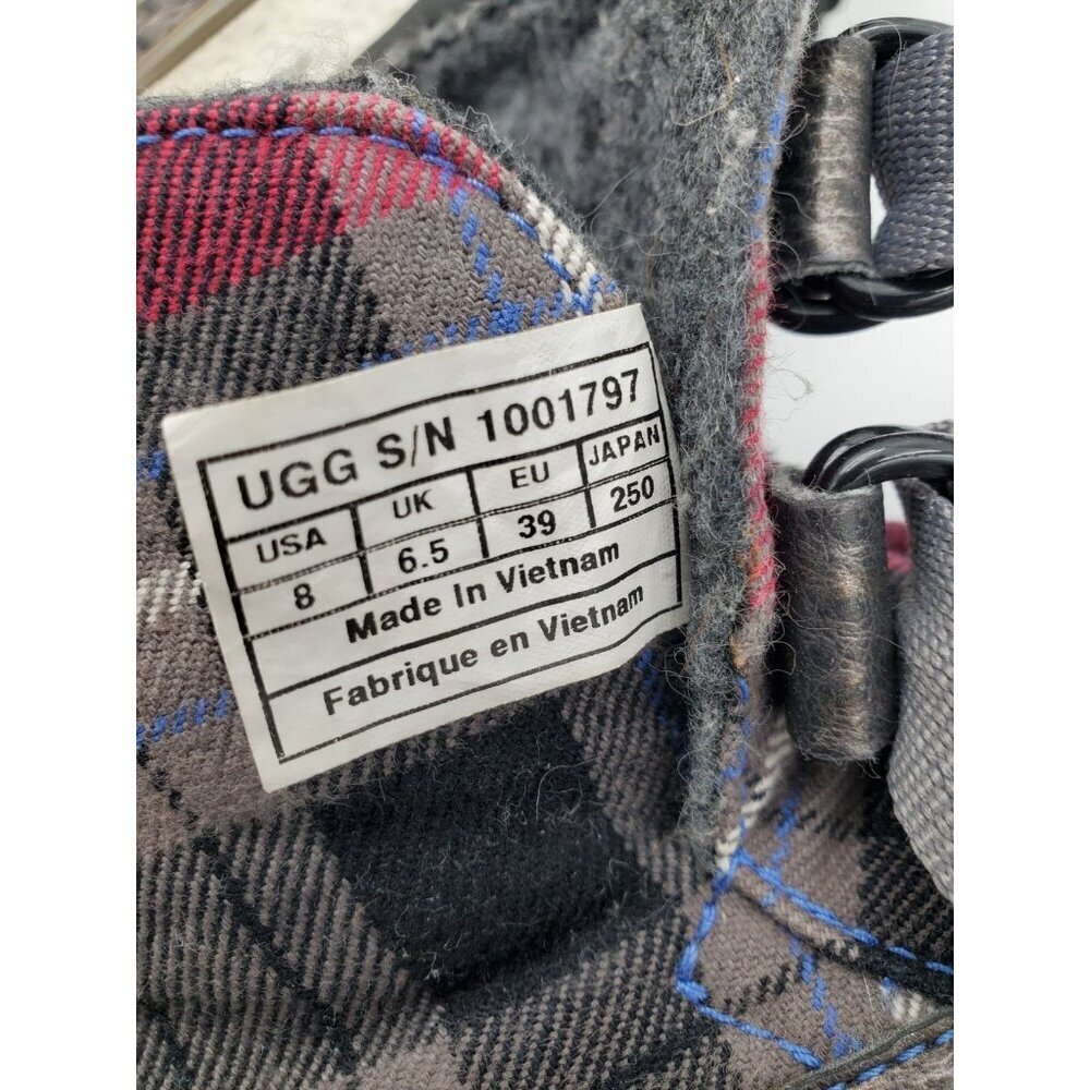 UGG Marais Plaid Waterproof Wool Lined Pull On Boots 1001797 Women's Size 8 WARM - Picture 8 of 9